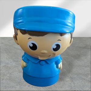 Mega Bloks First Builders Replacement Figure Man Boy Driver Blue Hat Uniform